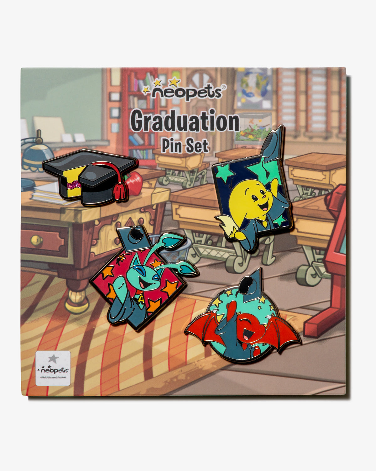 Neopets Graduation Pin Set