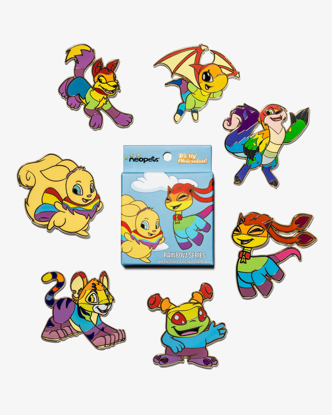 Neopets Blind Box Enamel Pins - Rainbow Series