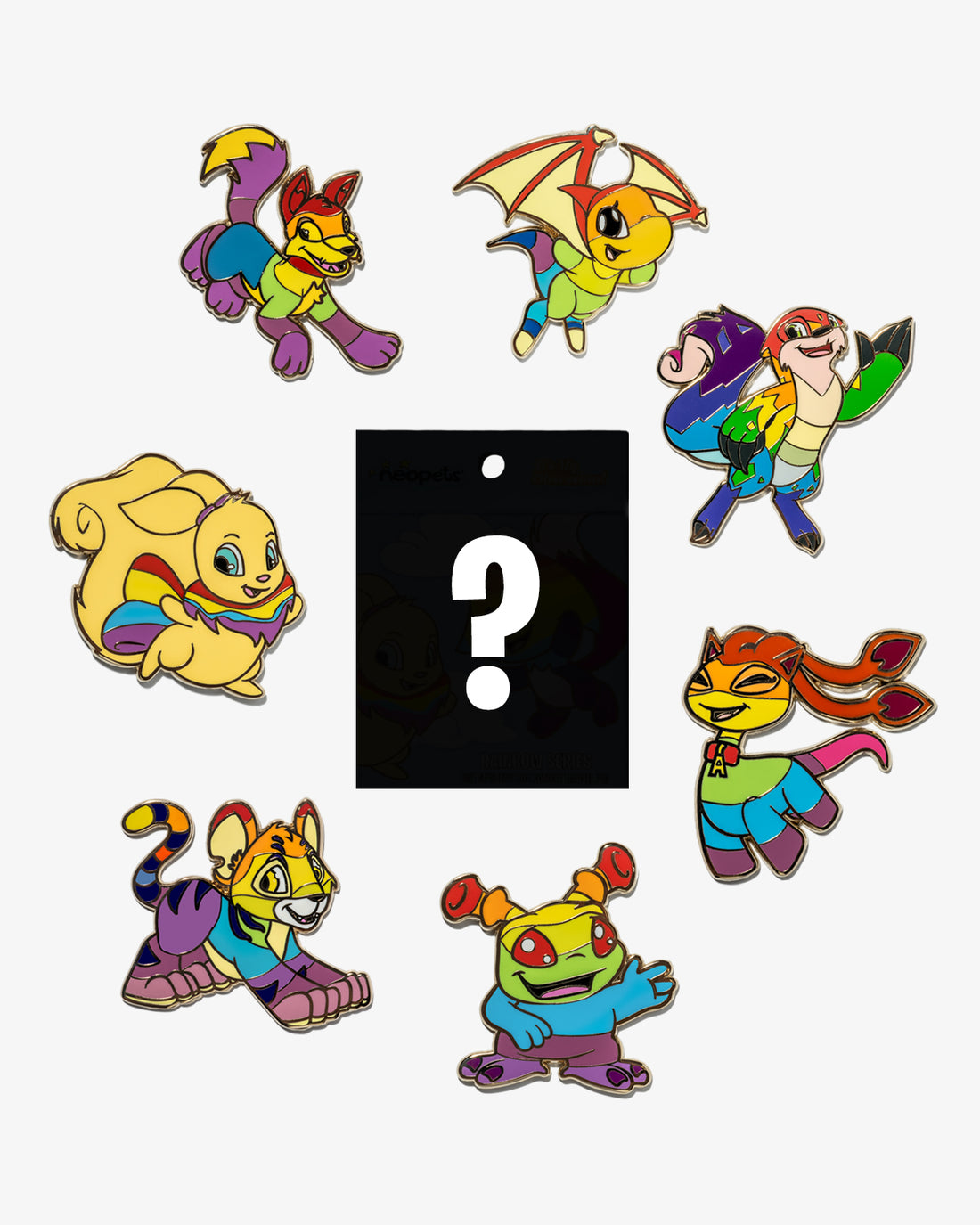 Neopets Blind Box Enamel Pins - Rainbow Series