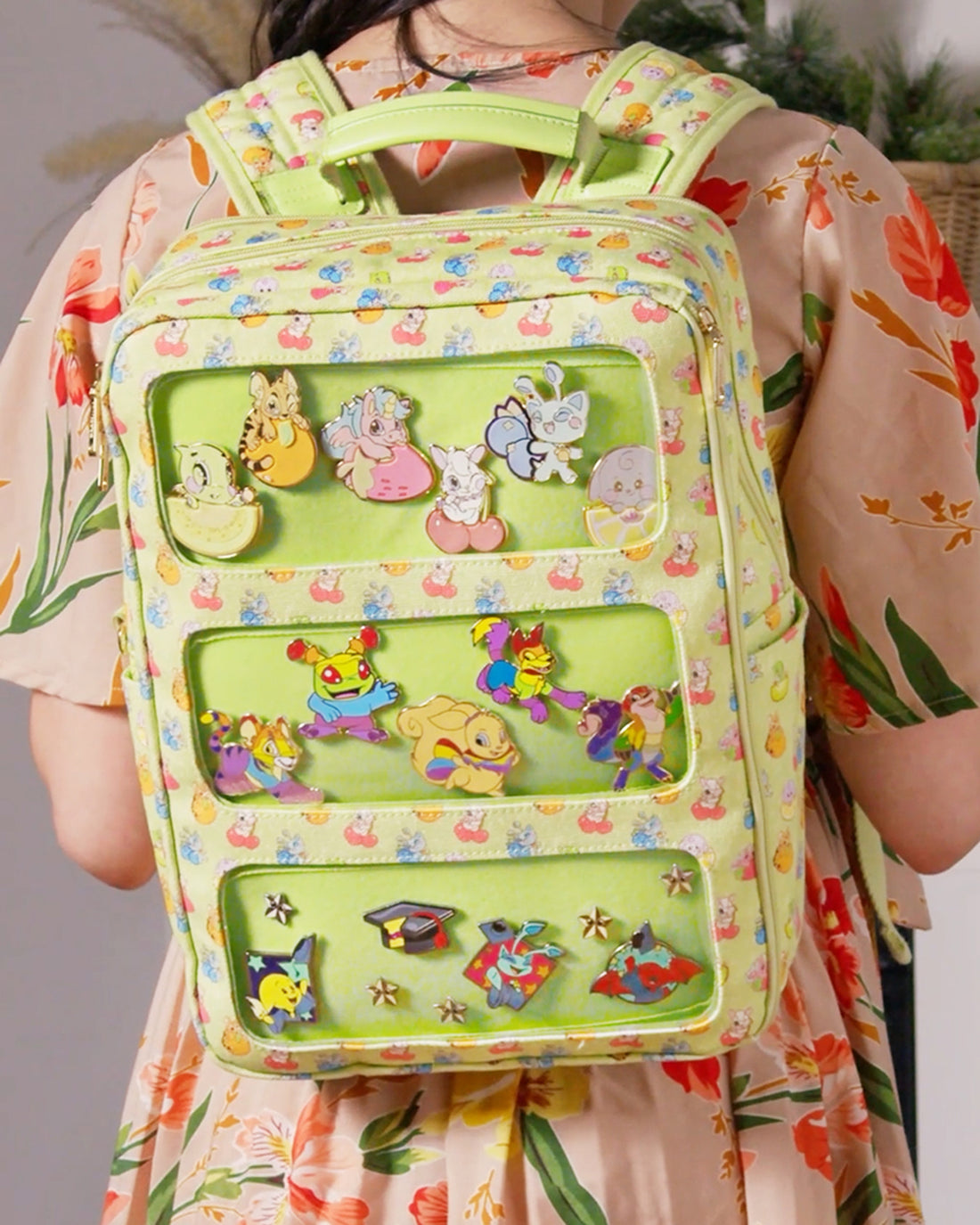 Neopets 3 Panel Pin Collector Backpack - Fruit Baby